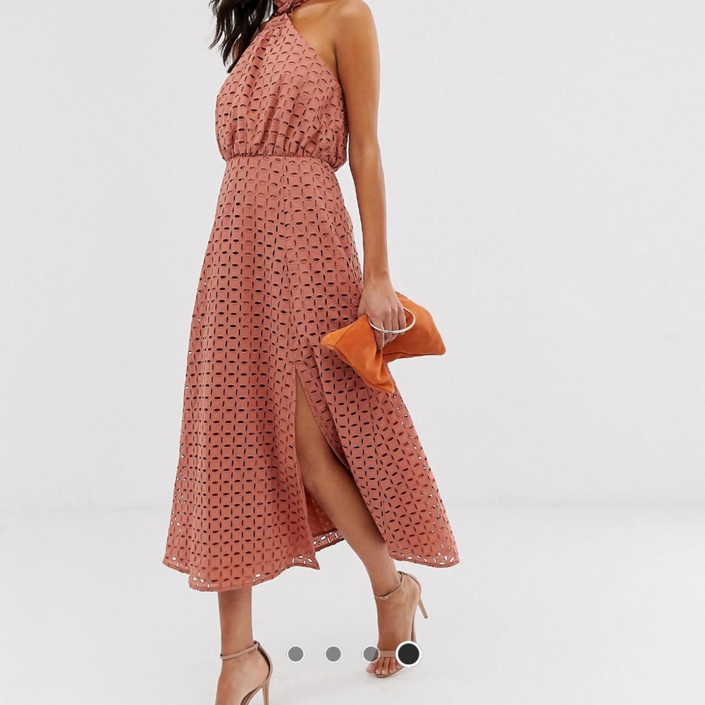 Halter neck maxi dress
